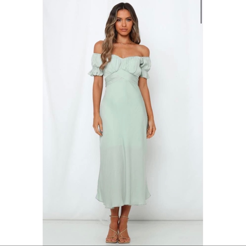 SKY CHILD MAXI DRESS PISTACHIO